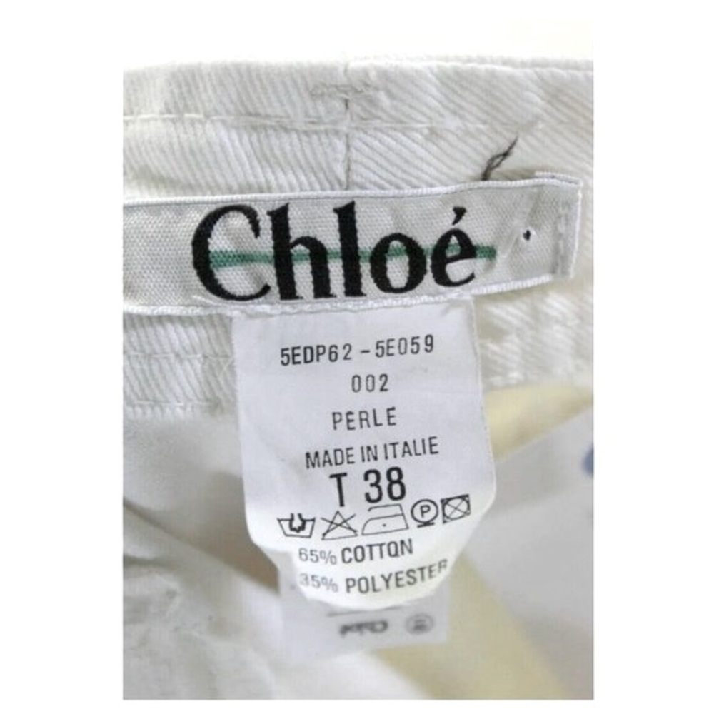CHLOE Perle Wide Leg Low-Rise Ivory Pants Made In Italy MSRP:$895 - Picture 7 of 7